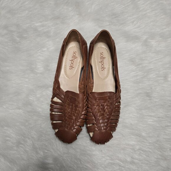 NWOT Softspots Women's Leather Sandals, Huarache, Trinidad, Rust, 10 - Picture 3 of 8